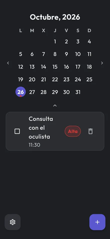 Vista de cuadrícula mensual clásica en Atenea