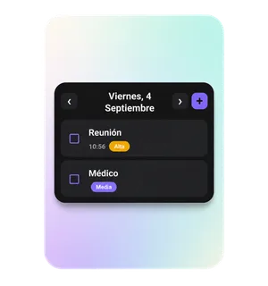 Widget compacto de un solo día de Atenea en la pantalla de inicio de Android